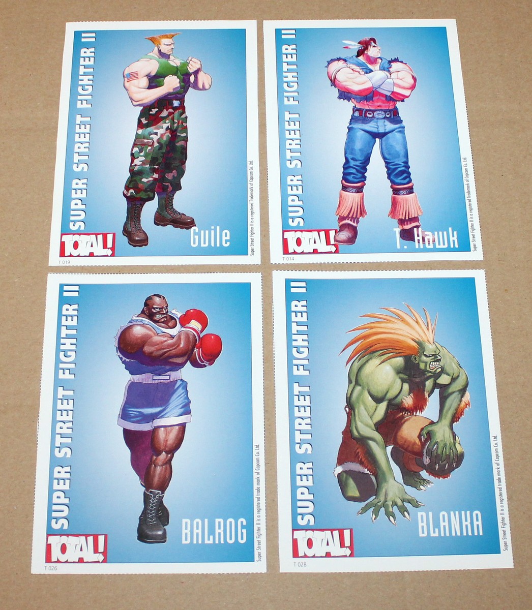 Old Nintendo Cards Super Street Fighter II Balrog Blanka Guile T
