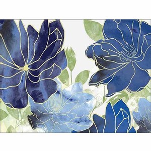 Sketched Flowers Wall Decor Art Canvas Blue Alluring Hang Home Display Quality 840954101152 Ebay