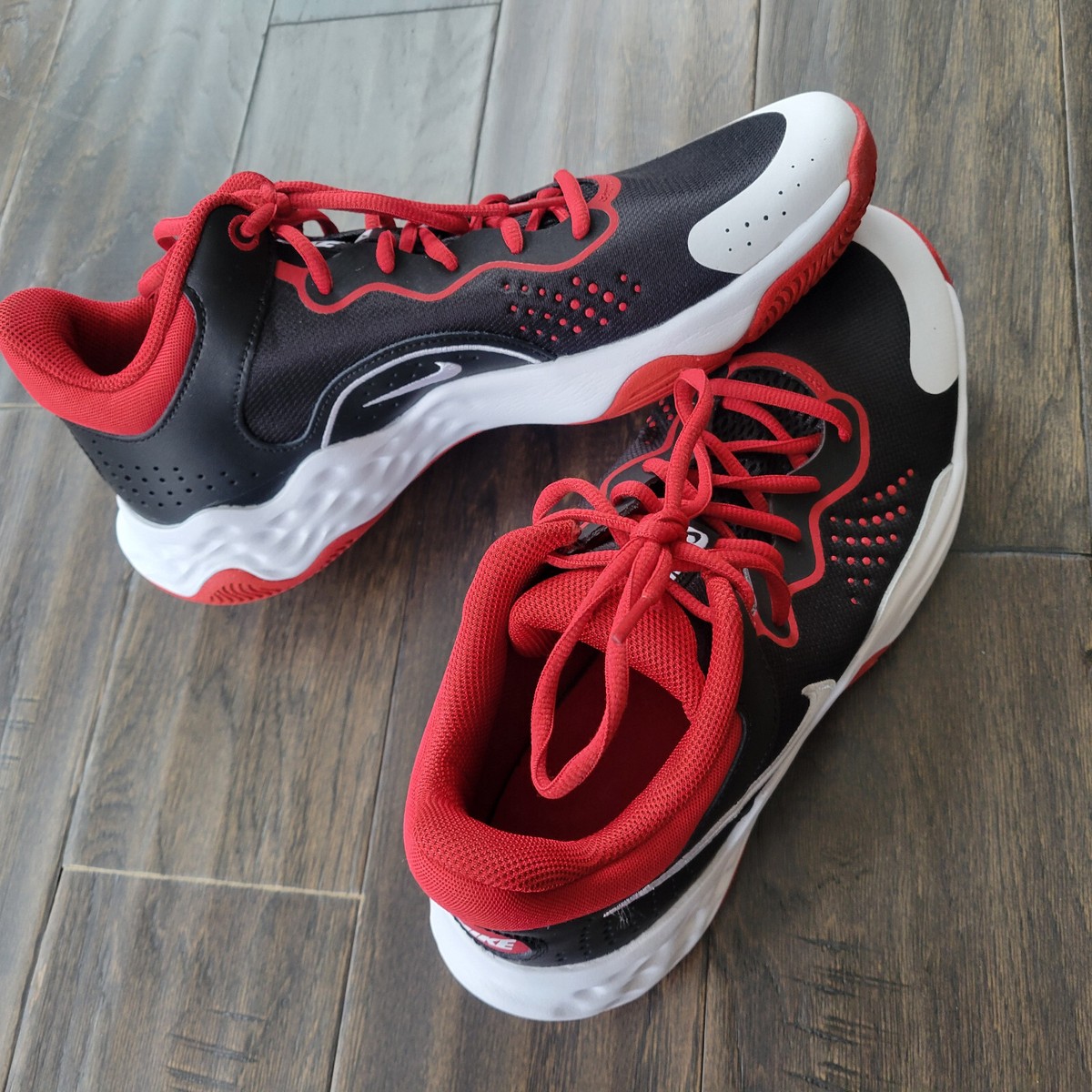 Nike Men Fly By Mid 3 Red/ Multicolor Basketball Shoes Size  display picture 3