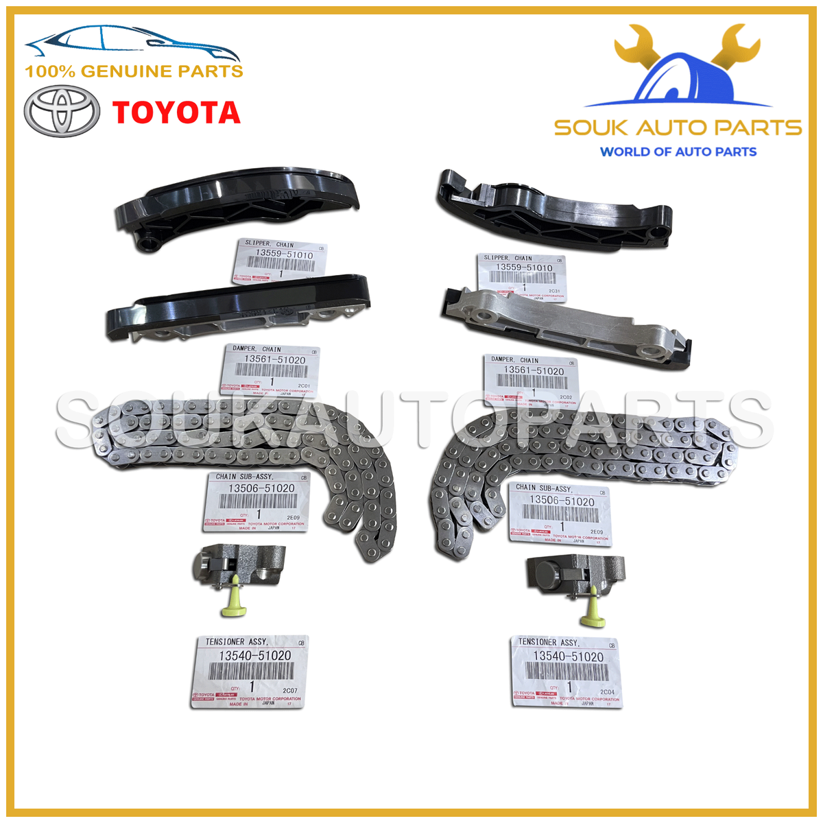 Genuine Toyota TIMING CHAIN KIT 1VD-FTV For LAND CRUISER 4.5Ltr