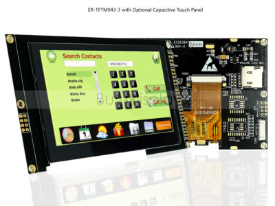 4.3'' inch TFT LCD Module Display,I2C,Serial w/Capacitive Touch Panel,Tutorial