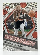 2022-23 Panini Mosaic Breakaway Fast Break #18 Damian Lillard Trail Blazers