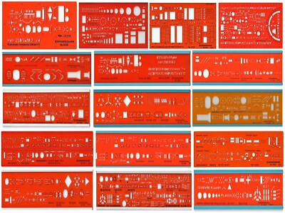 ZEICHEN SCHABLONEN STANDARDGRAPH ELEKTRO ELEKTRONIK ELEKTROTECHNIK ZUR AUSWAHL!