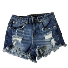 Almost Famous Women's Distressed Cut Off Jean Shorts Size 3 Frayed Rodeo