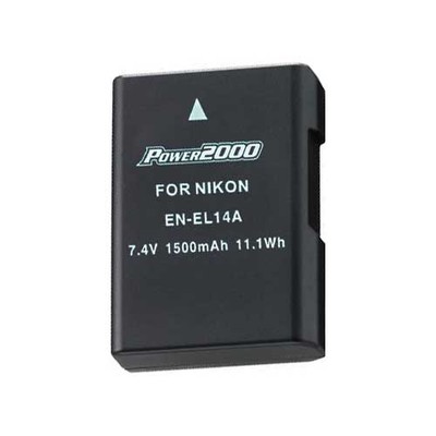 Power2000 EN-EL14 Battery for Nikon D5500, D5600, D5300, D5200, D5100 SLR Camera
