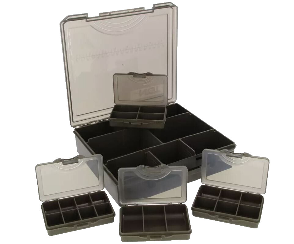 NGT Carp Fishing Tackle Box Standard Terminal + 4 Bit Boxes
