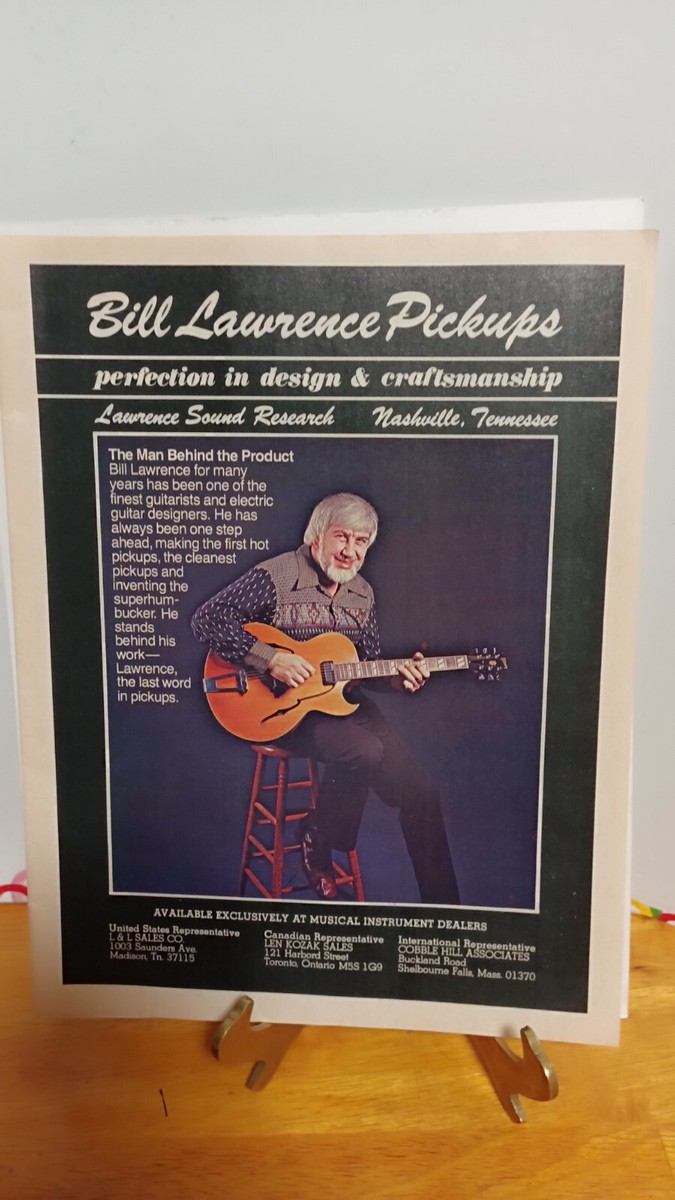 BILL LAWRENCE GUITAR PICKUPS 1980 PRINT AD 11 X 8.5 | eBay