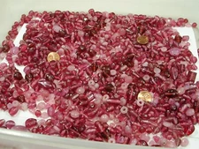 2 Pounds Assorted Shapes and Sizes India Handmade Pink Glass Beads Bulk (GV-3B)