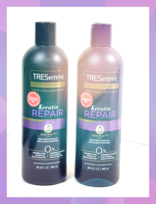 Lot 2 Tresemme Pro Collection Keratin Repair Shampoo Restores & Shields 20 oz e 