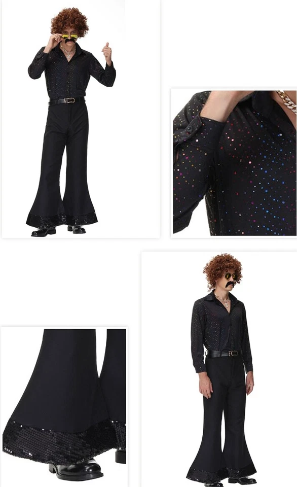 Couple 70s 60s Disco costume Saturday night Fever Retro Retro Hippie Hippy 1970s - Image 4 of 4