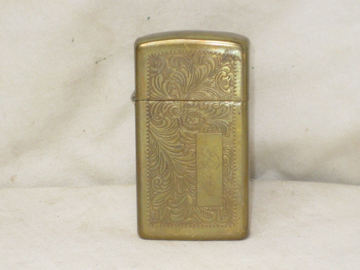 vintage ZIPPO D XI lighter ornate scroll Paisley engraved name PAT