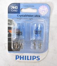 Philips Crystal Vision Ultra Light 2 Bulbs Brake Stop Tail Parking Lamps 7443