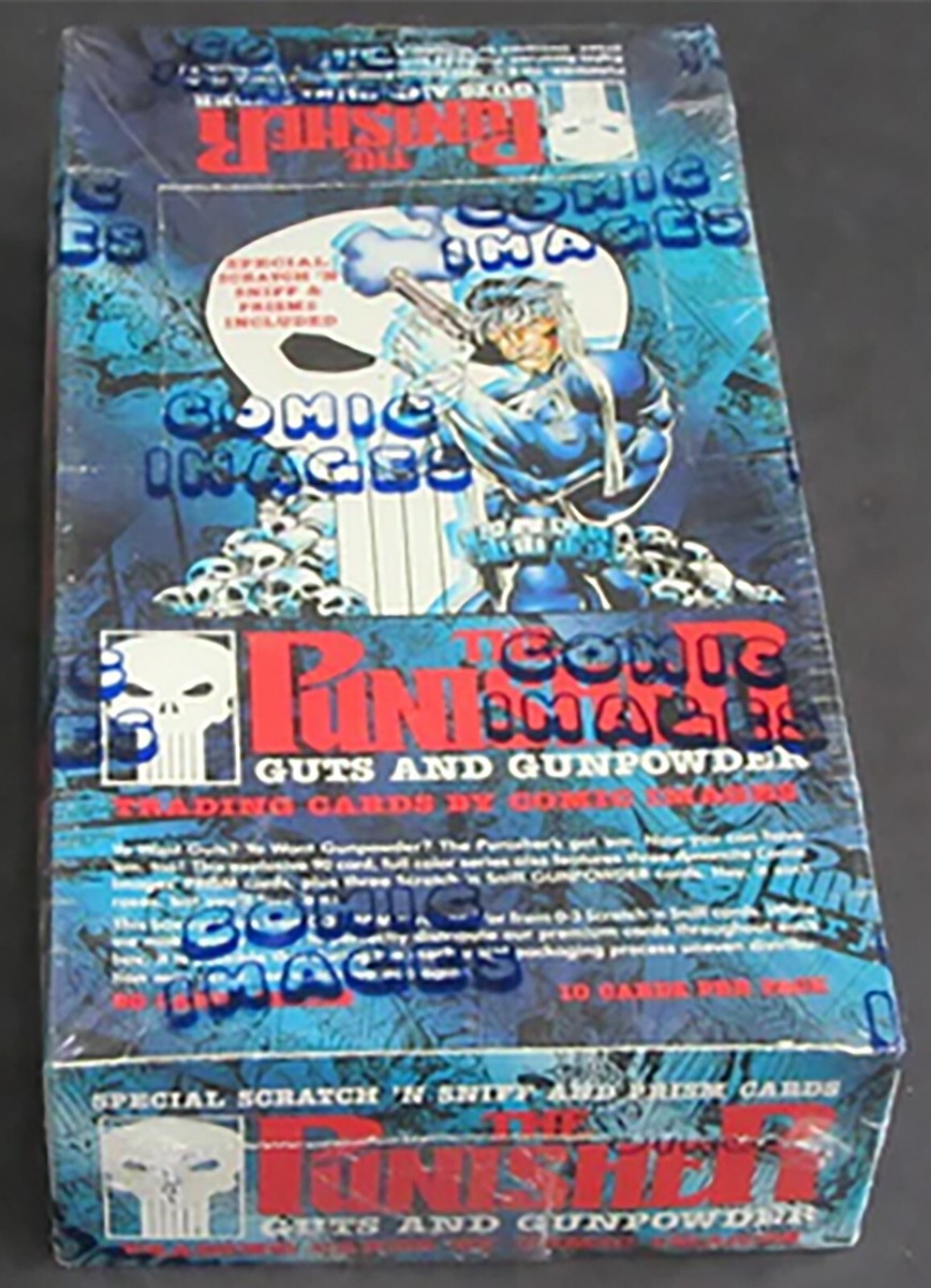 The Punisher GUTS AND GUNPOWDER (1992) Trading Cards SEALED Box