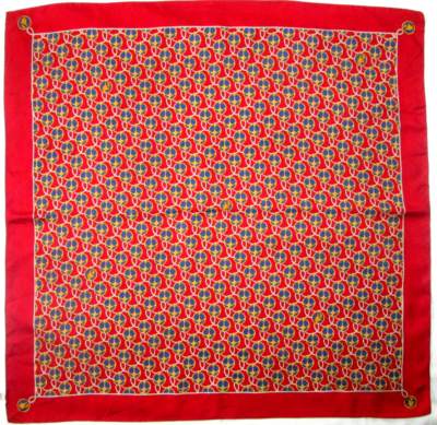 Foulard soie TBEG vintage scarf 83 x 86 cm