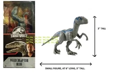 Jurassic World Velociraptor Blue 6"  Value Series Figure NEW! 3"x6" MINI-FIGURE!