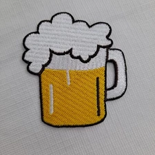 Beer Mug Embroidered Patch Foam Mug Handle Iron On
