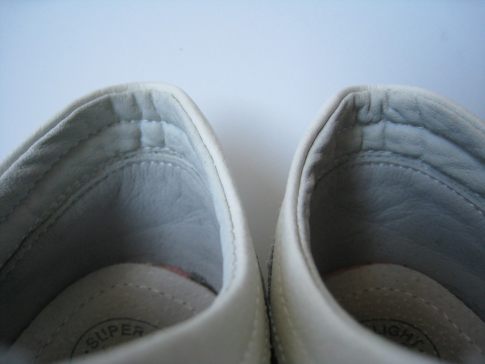 Spur Schuhwerk Womens Leather Wedge Shoes Size 38 US 7 White Super