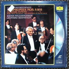 BEETHOVEN Symphony Nos. 4  8 Egmont Overture Prometheus Ballet LASERDISC New