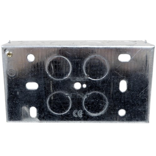 Metal Back Box 25mm 35mm 47mm 1G 2G Dual 1G+1G 2G+1G Galvanised Steel ...