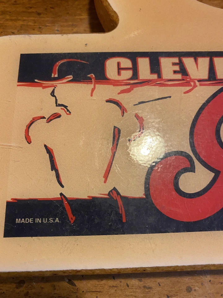 Cleveland Indians Chief Wahoo Wincraft Wooden Sign 2000 Man Cave Guardians Mlb - Image 2 of 4