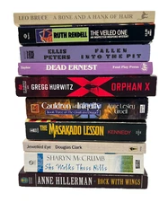 Lot Of 10 Mystery Thriller Paperback Books, Mixed Authors as Shown - Bundle A