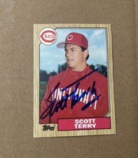 SCOTT TERRY 1987 Topps # 453 Auto Signed Rookie RC Card