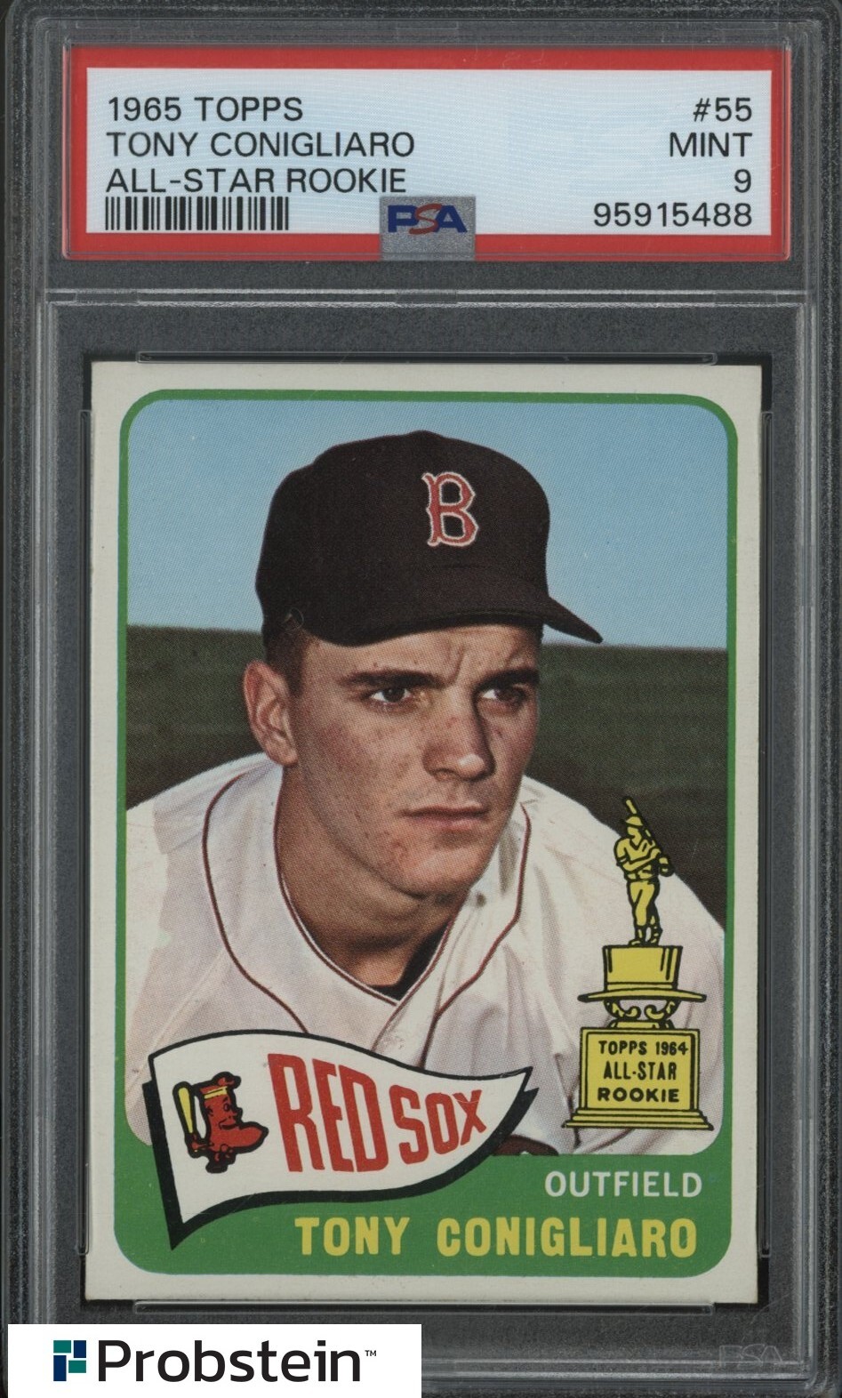 1965 Topps All-Star Rookie Tony Conigliaro Red Sox #55 PSA 9