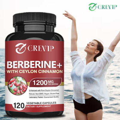 Berberine HCI + Ceylon Cinnamon 1200mg - Lower Blood Sugar & Cholesterol Levels