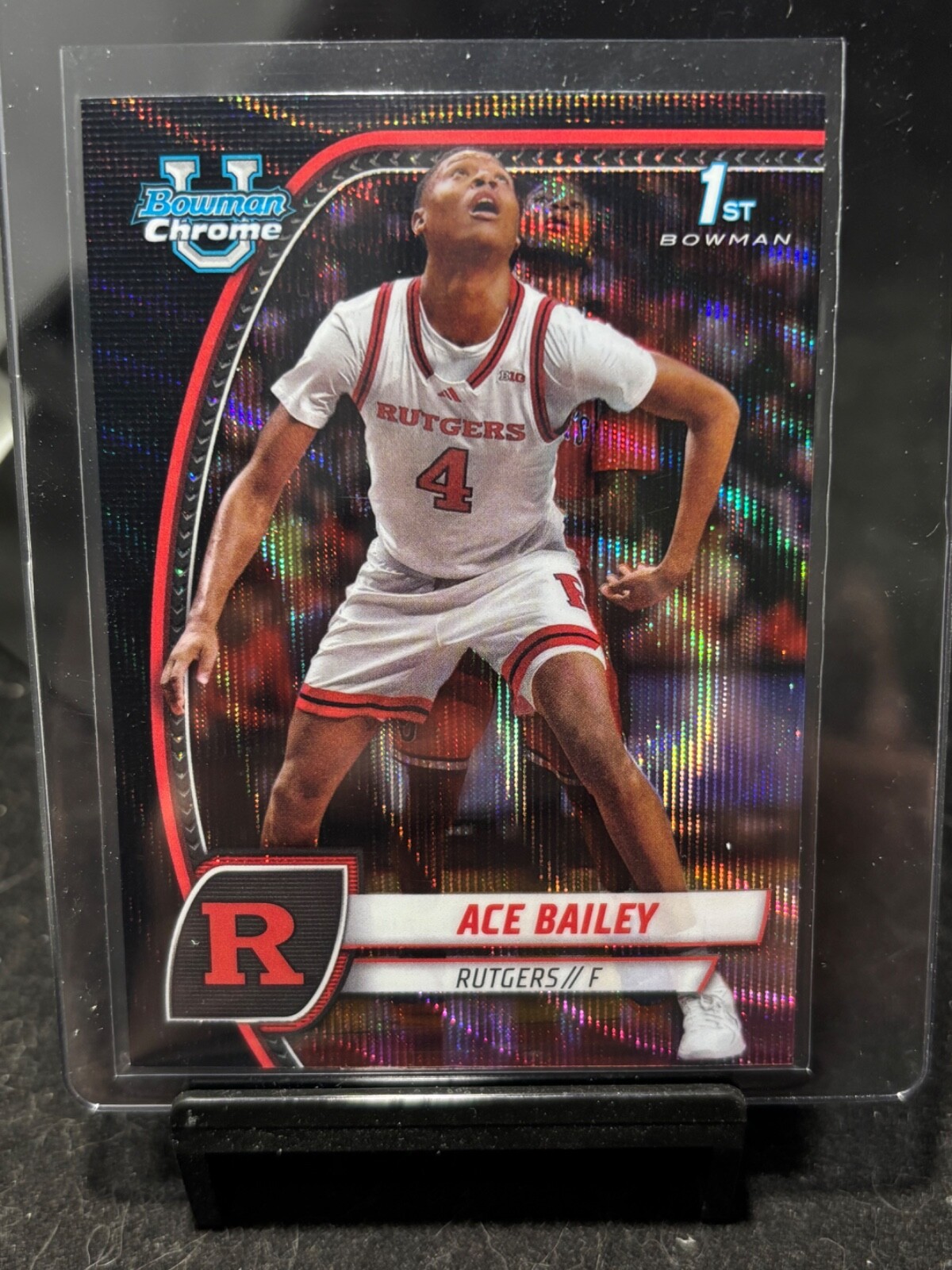 Ace Bailey 1st Bowman 2024-25 Bowman Chrome University Black Wave #1 RC