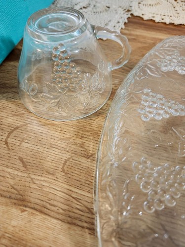 NIB Anchor Glass Vintage Snack Set 8 Pcs In Original Box Mint Condition New - Picture 21 of 22