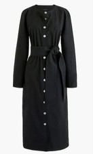 J Crew Black Shirt Dress Round Neck Nwot M