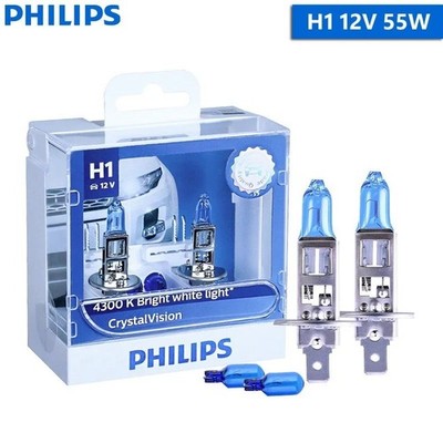 CrystalVision 4300K Bright White Halogen Headlight Bulbs Twin Pack