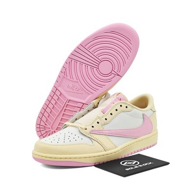 Travis Scott x Air Jordan 1 Retro Low OG 'Muslin Pink' IQ7604-100