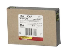 Homeline HOM115CAFIC 1 Pole 15A 120V Plug In AFCI Arc Fault  Combination Breaker