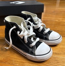 Converse Chuck Taylor All Star Shoes Toddler Size 9 Black Canvas Hi Top 7J231