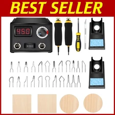 Versatile 60W Pyrography Tool with Two Pens - Quick Heating and Precise Control