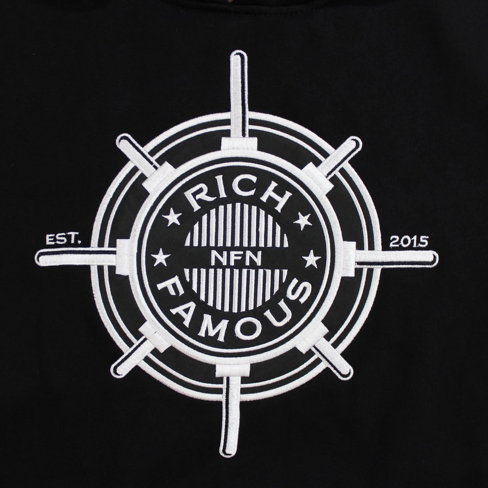 Sudadera con Capucha 360 Gsm Algodón Premium Bordado Colores Negro o Gris RNF Talla Pequeña - 3XL Foto 4 de 4