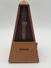 Vintage Seth Thomas Wooden Pyramid Metronome With Brass Winding Mechanism READ 