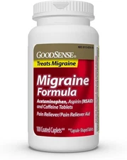 GoodSense Migraine Relief, Acetaminophen, Aspirin (NSAID) and Caffeine 100ct