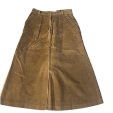 Vintage 1970s Wrangler Juniors 9 Corduroy Skirt Tan 24  Waist Small Western