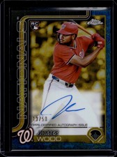 2025 Topps Chrome Gilded Collection Gold Autographs Blue James Wood 13/50