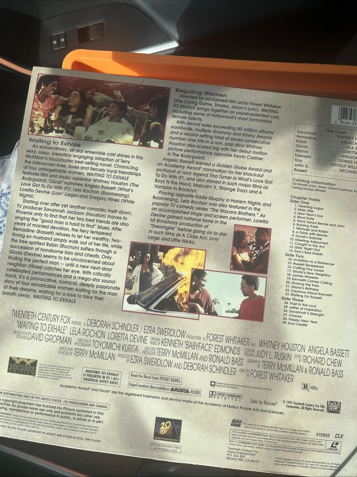 "Waiting to Exhale" Laserdisc LD Widescreen Edition - Whitney Houston - Image 2 of 2