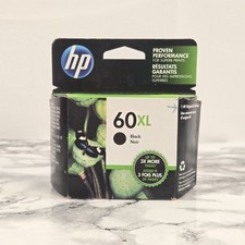 NEW - Genuine OEM HP 60 XL 60XL Black Ink Inkjet Printer Cartridge 10/2021 