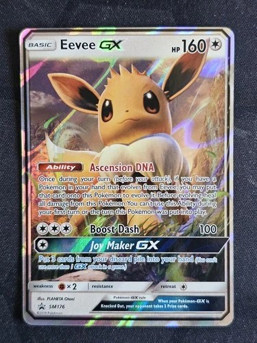 Eevee GX SM176 Holo Black Star Promo Sun And Moon 2019