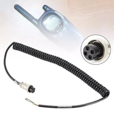 HEAVY DUTY MICROPHONE COILED REPLACEMENT CABLE 4 Pin 4 conductor 6ft CB HAM