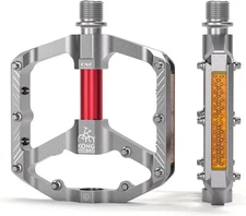 Mountain Bike Pedals with 3 Seal Bearing - 9/16" MTB Lightweight Non-Slip