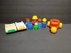 Vintage Fisher-Price Little People Cars and Figures  Lot Of 9 Pieces