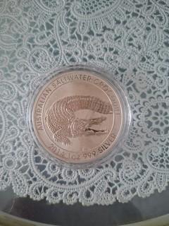 Australian Saltwater Crocodile 2014 1 Unze oz Silber 999 Perth Mint
