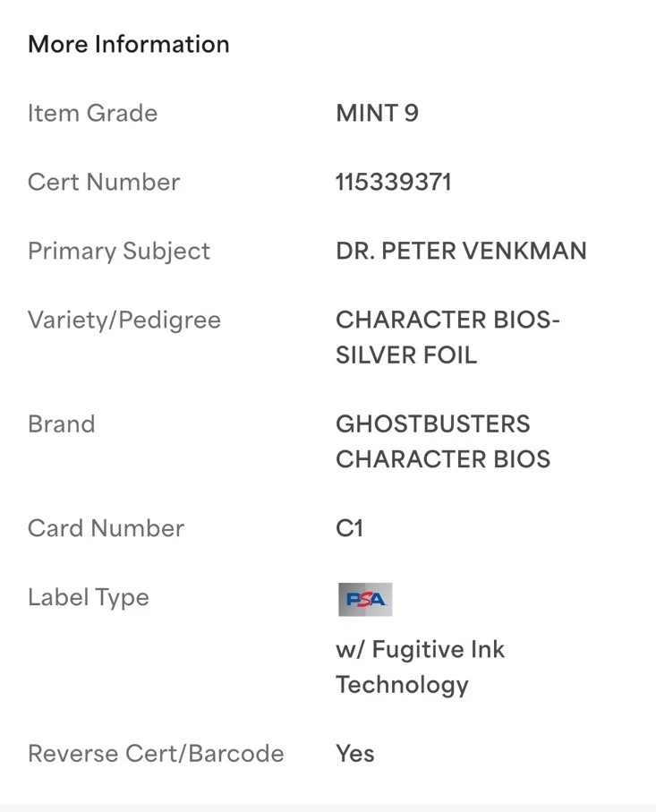 Bill Murray / Dr. Venkman Ghostbusters Cryptozoic SILVER Foil - Image 4 of 4