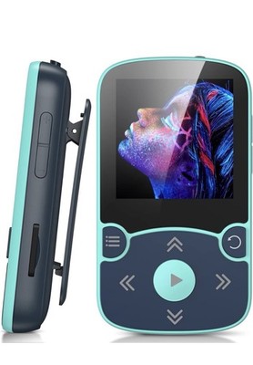 AGPTEK Bluetooth 5.3 MP3 Player 64GB Farbbildschirm Clip Musikplayer